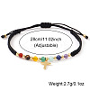 Brass Cross Charm Braided Bracelets WW9232-4
