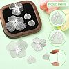 40Pcs 4 Styles Iron Etched Metal Embellishments Pendants IFIN-CJ0001-81-3