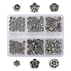 120Pcs 6 Style Tibetan Style Alloy Flower Beads TIBE-YW0001-26-1