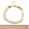 Brass Enamel Links Bracelets for Women BJEW-B125-06G-5
