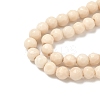 Natural Fossil Beads Strands G-K209-05D-4mm-3