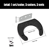5 Sets 5 Colors Silicone Wall Mounted Rack for Handheld Wireless Microphone AJEW-CA0003-52-2