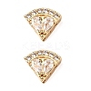 Brass Micro Pave Cubic Zirconia Beads KK-A259-10G-1