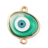 Transparent Evil Eye Resin Connector Charms RESI-WH0021-47F-1