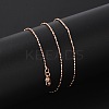 Brass Ball Chain Necklaces for Women NJEW-D302-32RG-1