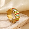 304 Stainless Steel Cuff Open Rings for Women LS-RJEW-I113-02G-04-1