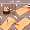 3 Styles Graduation Theme Golden Tone Brass Wax Seal Stamp Head AJEW-CP0007-50A-04-6