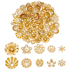 100Pcs 10 Styles Brass Bead Caps Sets KK-ME0001-92-1
