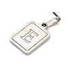 304 Stainless Steel Pave Natural White Shell Pendants STAS-S130-03P-E-2