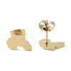 PVD Vacuum Plating 304 Stainless Steel Stud Earrings for Women X-EJEW-A048-07G-2