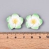 Plumeria Flower Opaque Resin Cabochons CRES-T025-30G-02-4