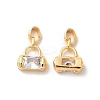 Brass Micro Pave Cubic Zirconia Pendants KK-M243-05G-2