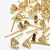 Brass Ear Studs X-KK-S347-148-2
