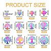 48Pcs 12 Style 201 Stainless Steel Filigree Pendants STAS-BY0001-21-4