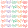 50Pcs 5 Colors Resin Cartoon Bowknot Cabochons FIND-SC0019-58-6