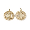 Brass Clear Cubic Zirconia Pendants KK-E068-VA059-2-1