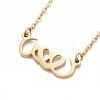 304 Stainless Steel Cable Chains Pendant Necklaces NJEW-F267-08G-3