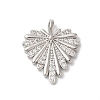 Rack Plating Brass Clear Cubic Zirconia Pendants X-KK-Z056-13P-1