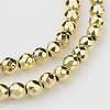 Eco-Friendly Long-Lasting Plated Non-magnetic Synthetic Hematite Smooth Beads Strands G-I175-34-4mm-G-1