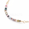 December Birthstone Natural Multicolor Tourmaline Beaded Bracelets BJEW-JB06092-12-2