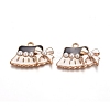 Light Gold Plated Alloy Enamel Pendants LS-PALLOY-TAC0011-09-1