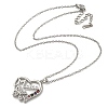 Mother's Day Brass Micro Pave Cubic Zirconia Heart Pendant Necklaces NJEW-R263-03B-P-2