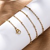 PVD Vacuum Plating 304 Stainless Steel Cable Chains Necklaces X-MAK-L015-41G-4