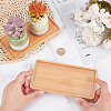 Bamboo Rectangle Plant Saucer AJEW-WH0475-31-3