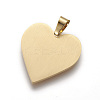 304 Stainless Steel Mirror Polished Finish Stamping Blank Tag Pendants STAS-F214-02G-2