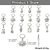 32Pcs 16 Style Alloy Pendant Locking Stitch Markers HJEW-CJ00044-8