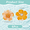 6Pcs Flower Cloth Brooches for Backpack Clothes Wedding Party JEWB-FH0002-38A-2