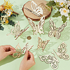 7Sets 3 Styles Unfinished Wood Butterfly Cutouts WOCR-OC0001-04-3