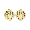 201 Stainless Steel Laser Cut Connector Charms STAS-P428-08G-1