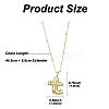 1Pc Initial Letter Brass Pendant Necklaces NJEW-YW0001-24T-2