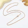 1.5mm Rack Plating Brass Oval Link Chain Necklaces for Women Men MAK-L044-25RG-3