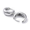 Non-Tarnish 304 Stainless Steel Polishing Hoop Earrings EJEW-G366-01P-2