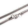 Tarnish Resistant 304 Stainless Steel Snake Chain Necklaces LS-STAS-M174-005P-3.2B-1