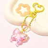 Acrylic Butterfly Pendant Decoration HJEW-YW00058-04-1