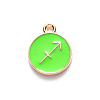 Alloy Enamel Pendants ENAM-S124-01B-06F-2