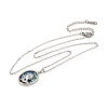 201 Stainless Steel Pendants Necklace for Women NJEW-B110-02P-2