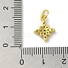Brass Micro Pave Cubic Zirconia Charms KK-M283-16B-01-3