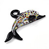 Handmade Silver Foil Lampwork Big Pendants LAMP-T023-13A-2