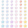 200Pcs 4 Styles Frosted Transparent Acrylic Beads OACR-TA0003-54-2