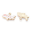 Alloy Enamel Pendants PALLOY-S133-010C-2