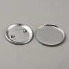 Flat Round Iron Badge Button Parts DIY-WH0297-15D-2