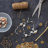 320Pcs 8 Styles Tibetan Style Alloy Bead Caps TIBE-GO0001-02-5
