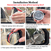 2 Sets 2 Style Glass Rearview Mirror AJEW-CA0001-75-3
