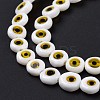 Handmade Evil Eye Lampwork Flat Round Bead Strands LAMP-L058-6mm-22-3