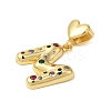 Rack Plating Brass Micro Pave Clear Cubic Zirconia Perdants KK-C067-12G-M-2