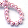 Baking Painted Pearlized Glass Pearl Round Bead Strands HY-Q003-4mm-47-4
